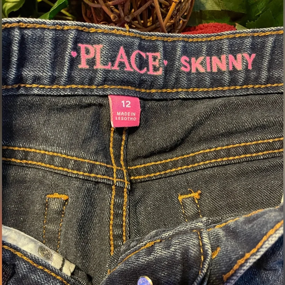 NWOT CHILDREN’S PLACE GIRLS SIZE:12 SKINNY ADJUSTABLE WAIST JEANS LT BLUE DENIM🎀